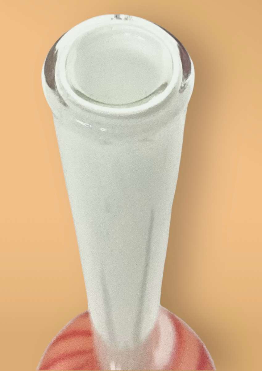 White and orange Murano-style Flame studio glass vase, 45cms tall- wow!