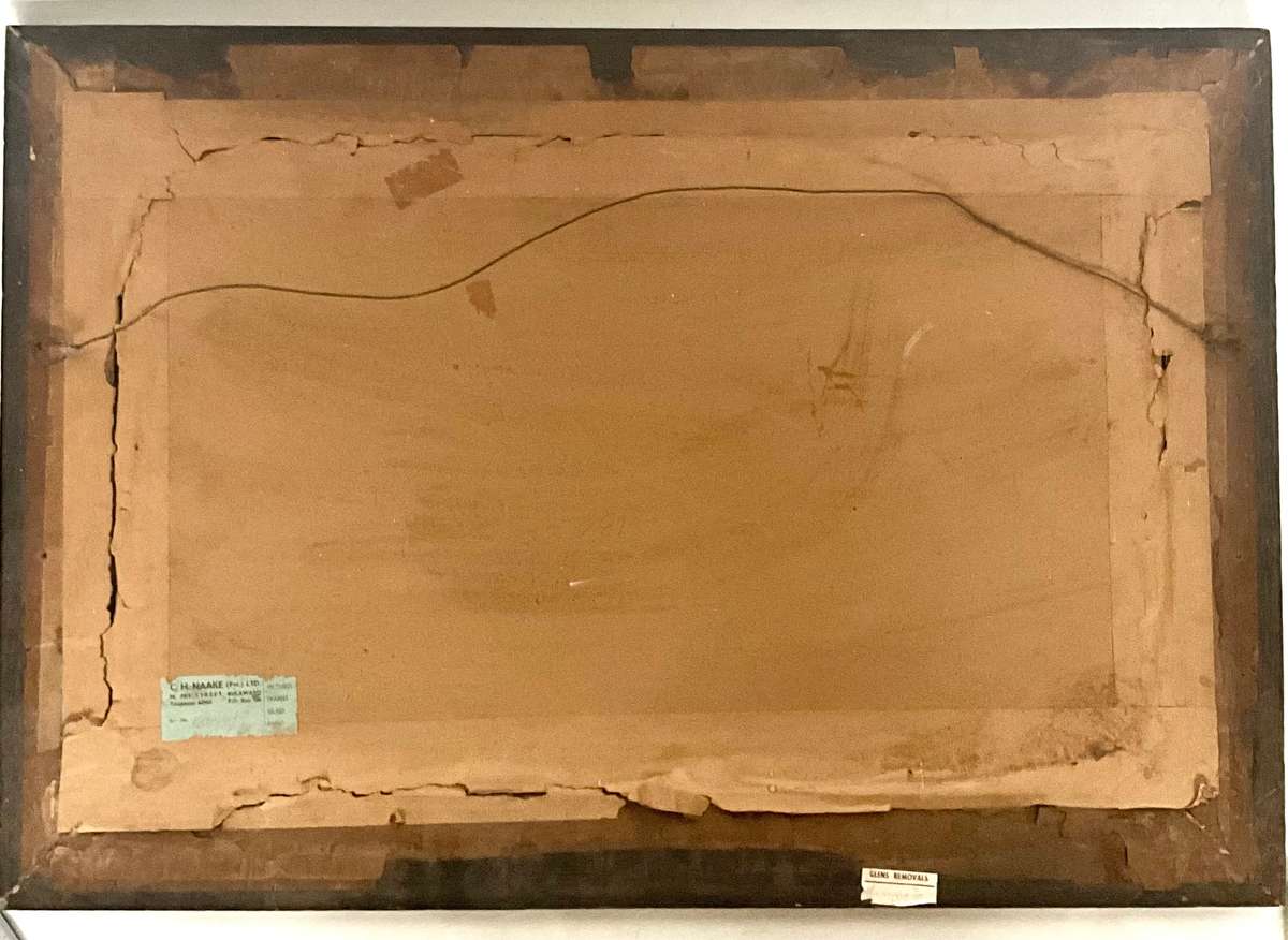 Large dramatic maritime print of sailing ship on a windswept sea-great for a man cave!