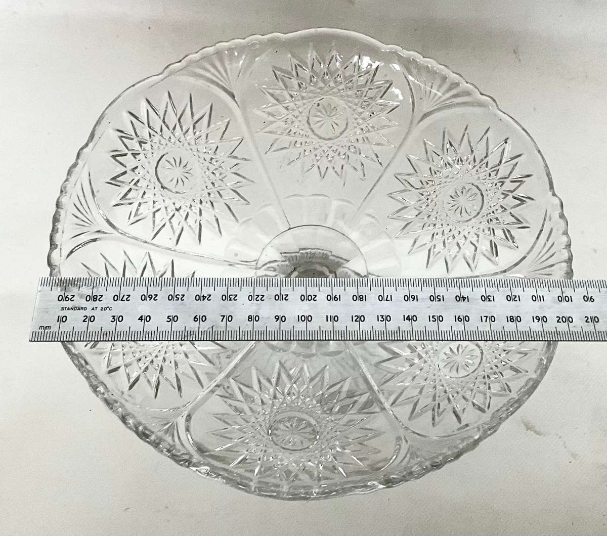 Attractive glass Tazza - perfect for entertaining!