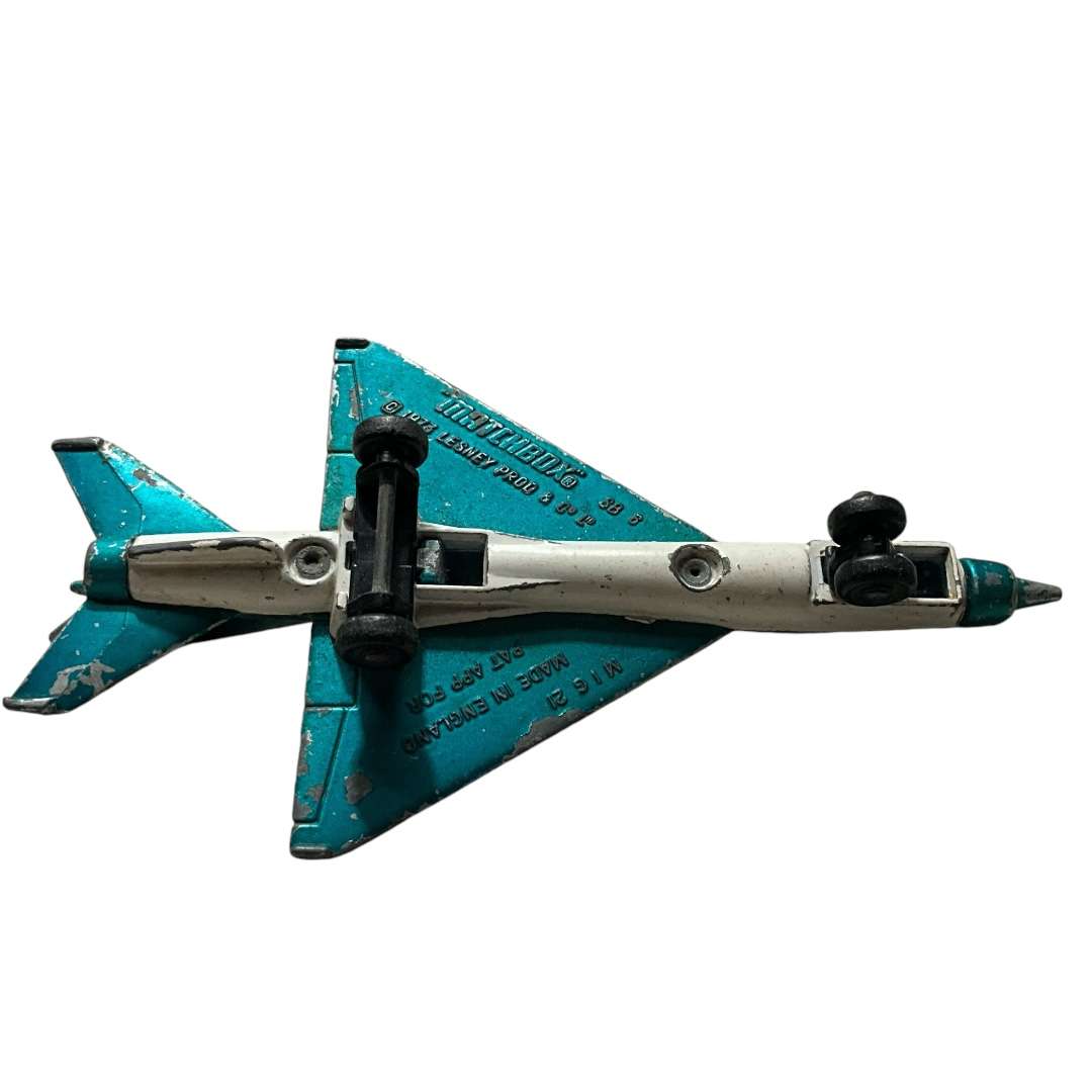Vintage metal toy planes  - Wheeler French Mystere (very rare) and Matchbox MiG 21