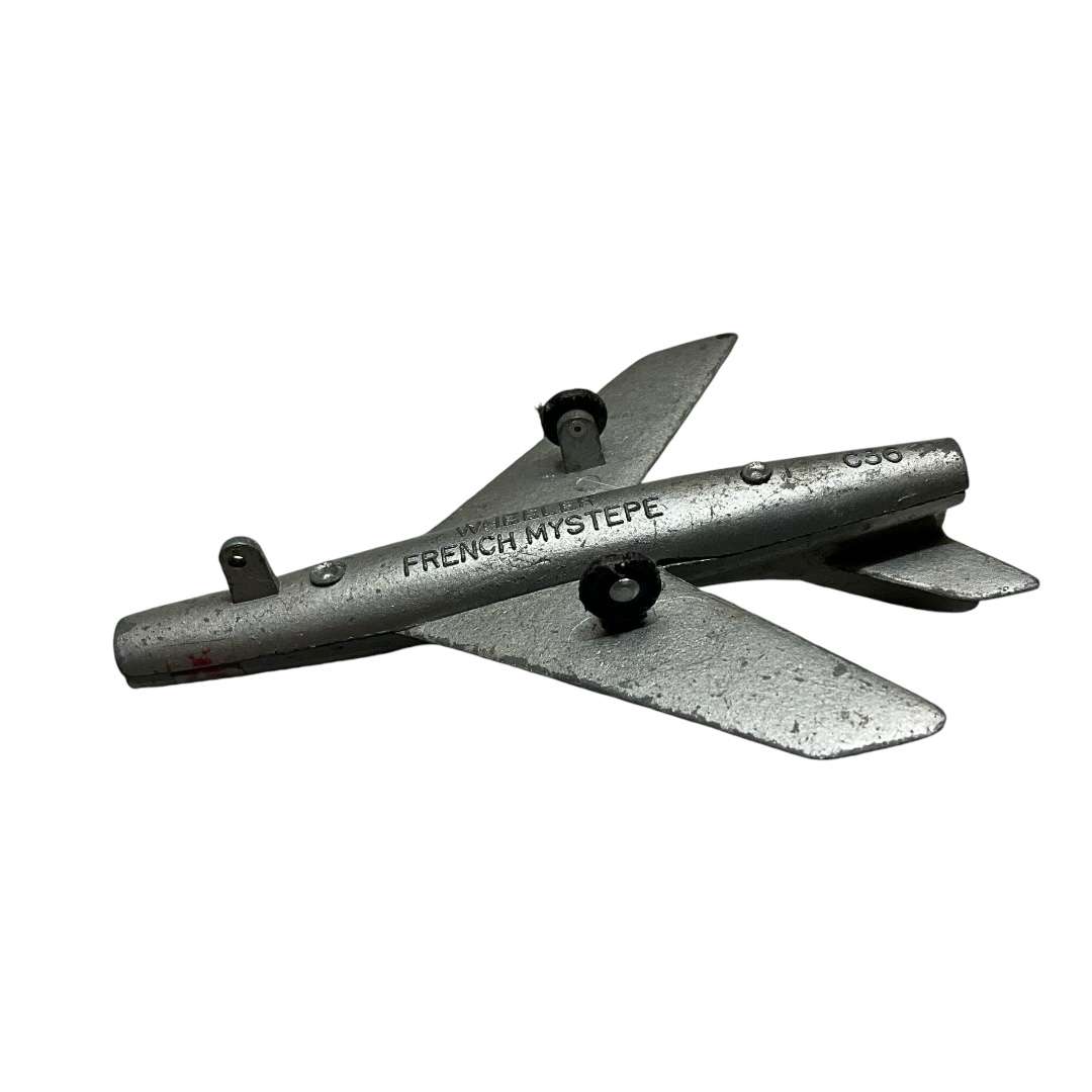 Vintage metal toy planes  - Wheeler French Mystere (very rare) and Matchbox MiG 21