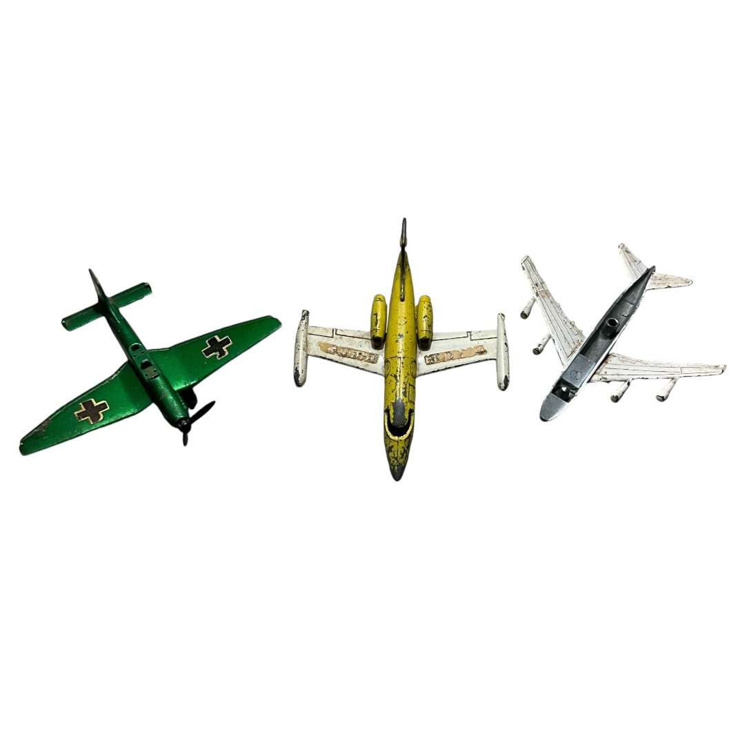 Vintage metal toy planes (please read for condition) - Lear jet, Boeing 747 (half) and a Junkers 87B