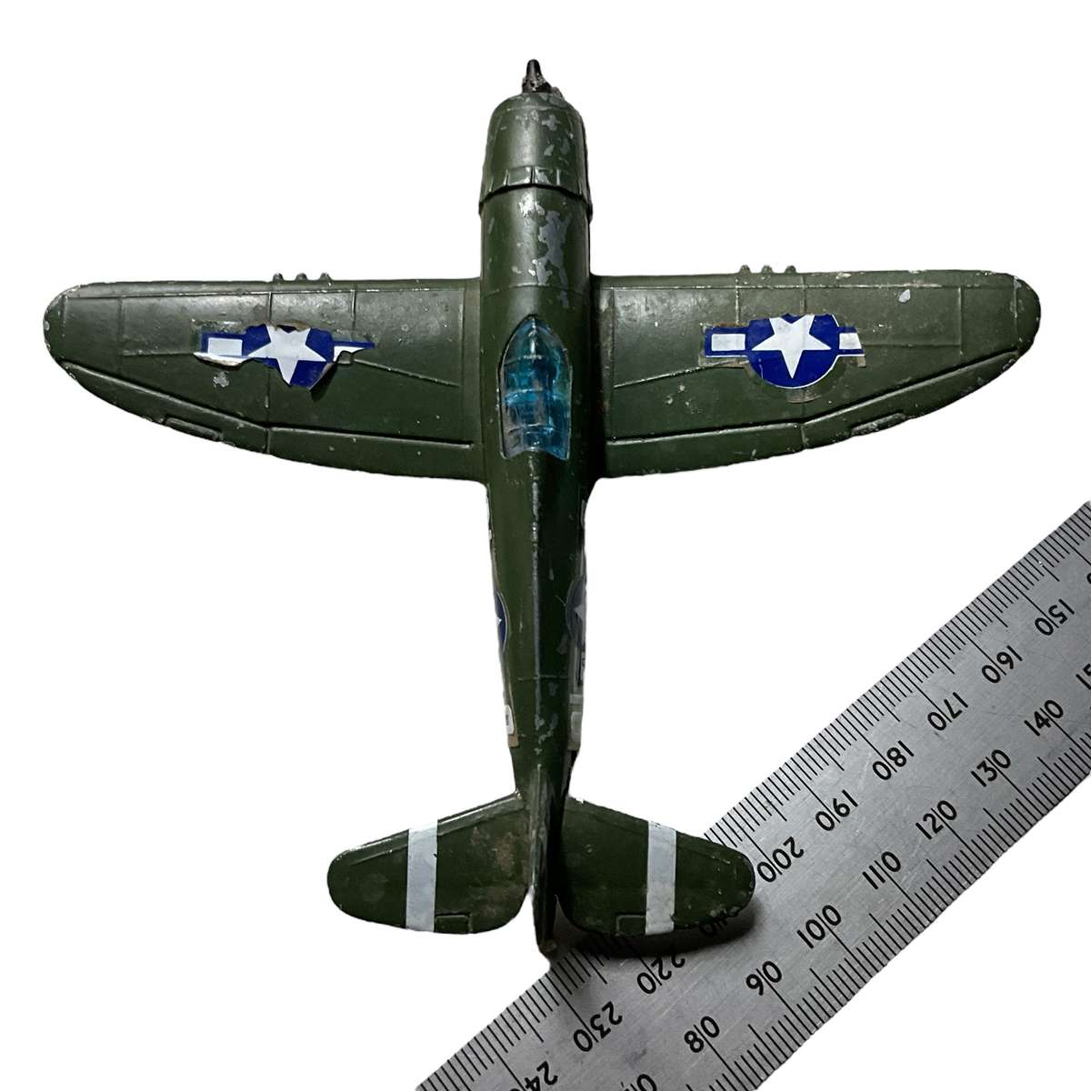 Gorgeous vintage metal toy plane - P-47D Thunderbolt made by Lintoy