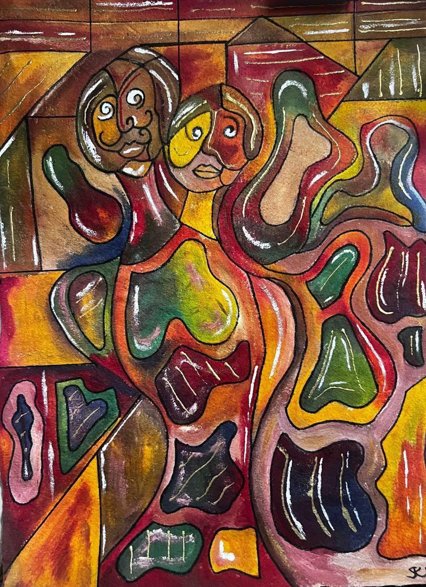 For Summerrose only - African painting on fabric