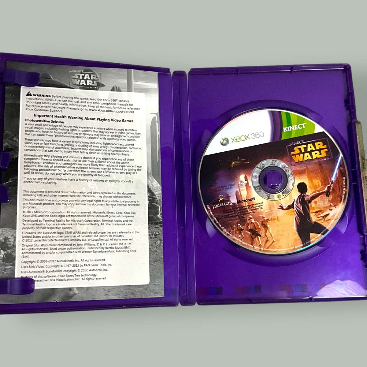 3 x Xbox 360 kinetic games  Kinect Adventures, Kinect Joyride and Kinect Star Wars