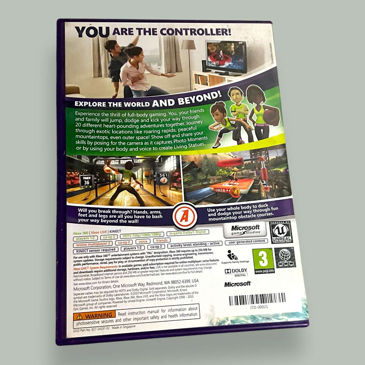 3 x Xbox 360 kinetic games  Kinect Adventures, Kinect Joyride and Kinect Star Wars