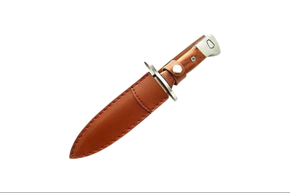 AK47 CCCP WOODEN HANDLE SHEATH KNIFE