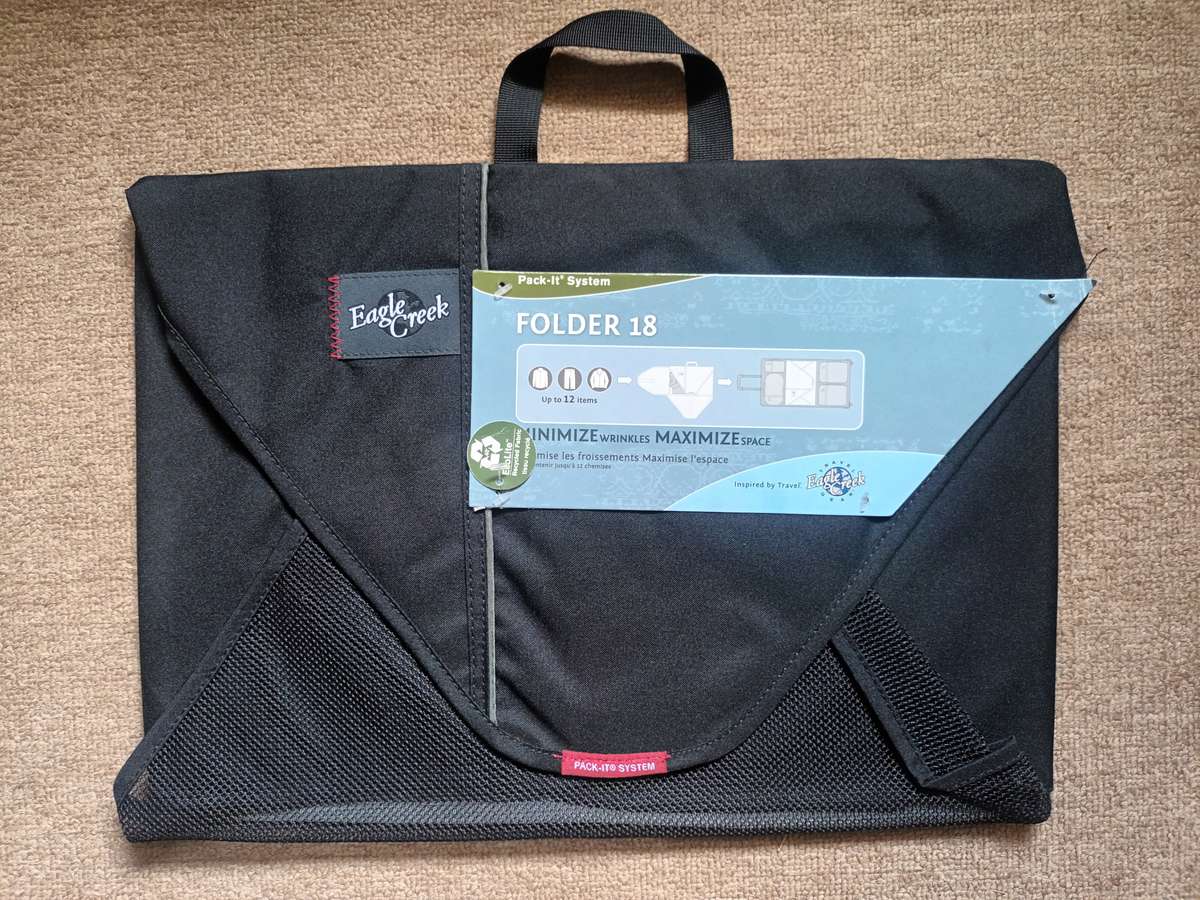 Eagle Creek Pack-It Garment Clothes Folder System Large 18" Original Black