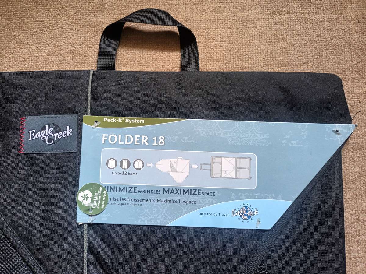 Eagle Creek Pack-It Garment Clothes Folder System Large 18" Original Black