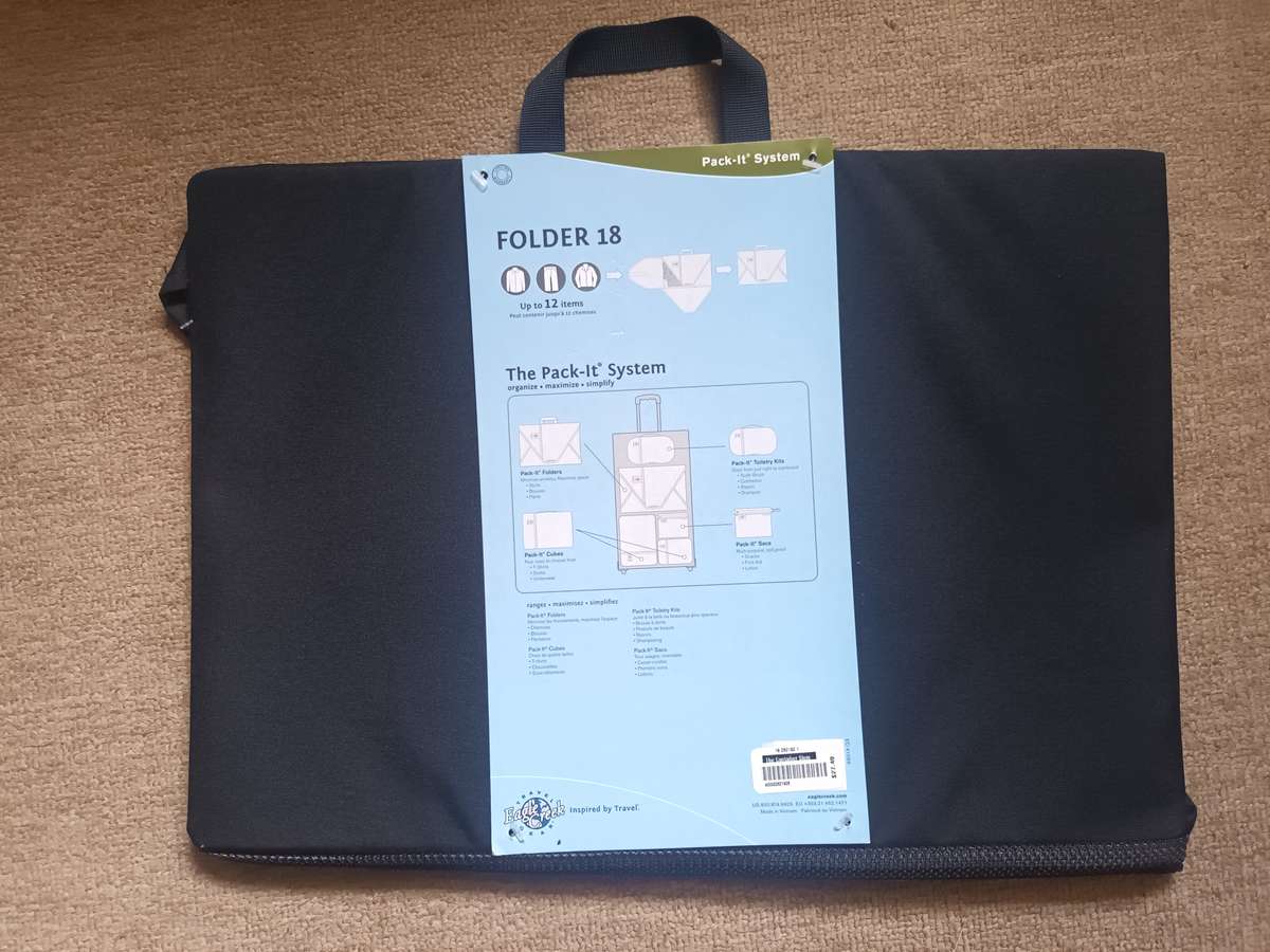 Eagle Creek Pack-It Garment Clothes Folder System Large 18" Original Black