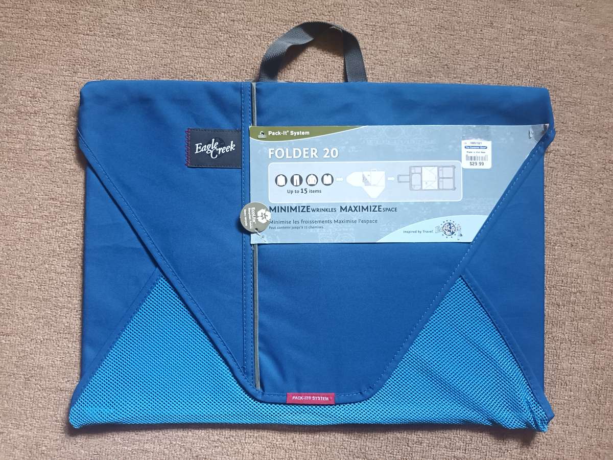 Eagle Creek Pack-It Garment Clothes Folder System Large 20" Original Blue