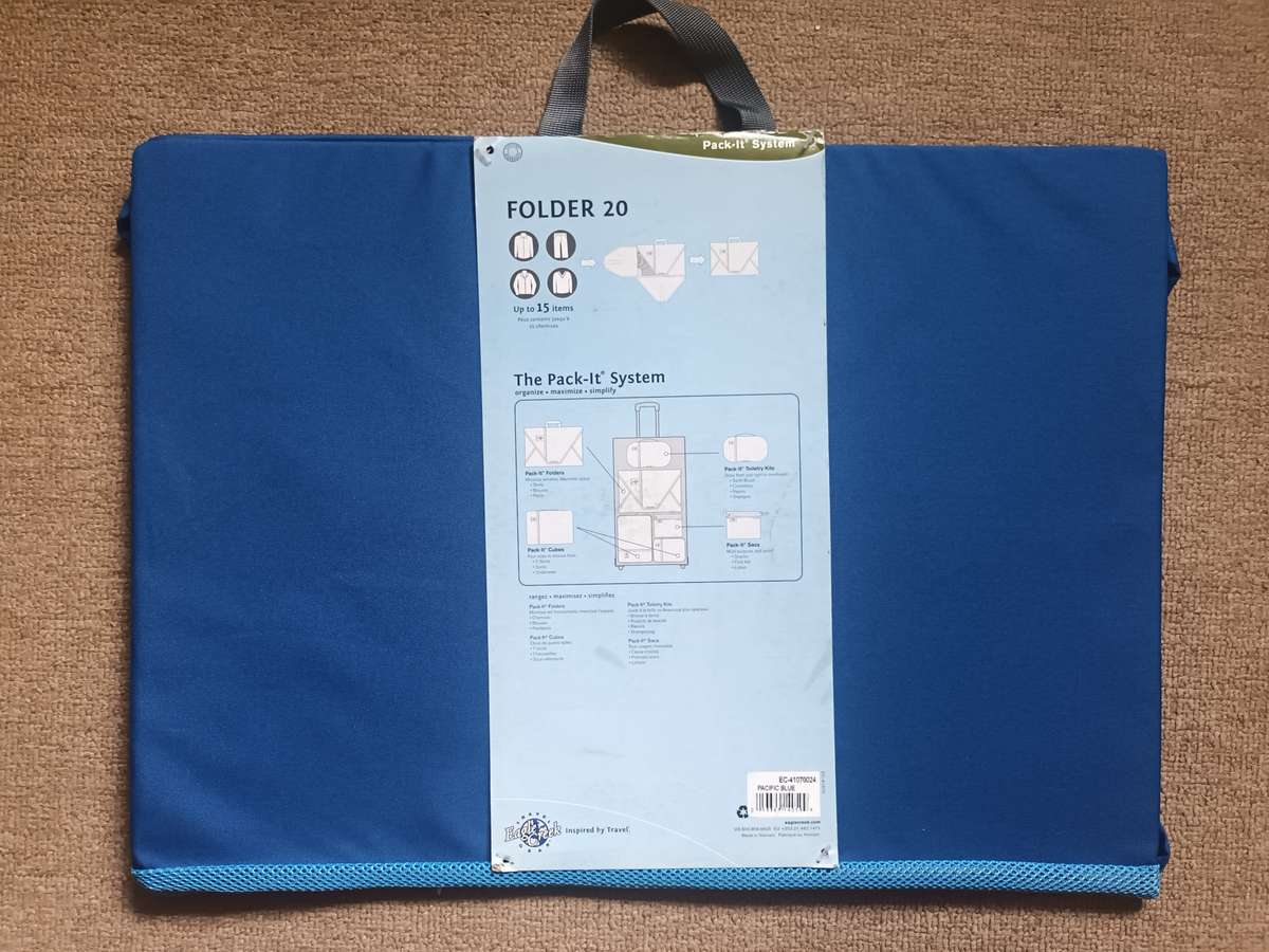 Eagle Creek Pack-It Garment Clothes Folder System Large 20" Original Blue