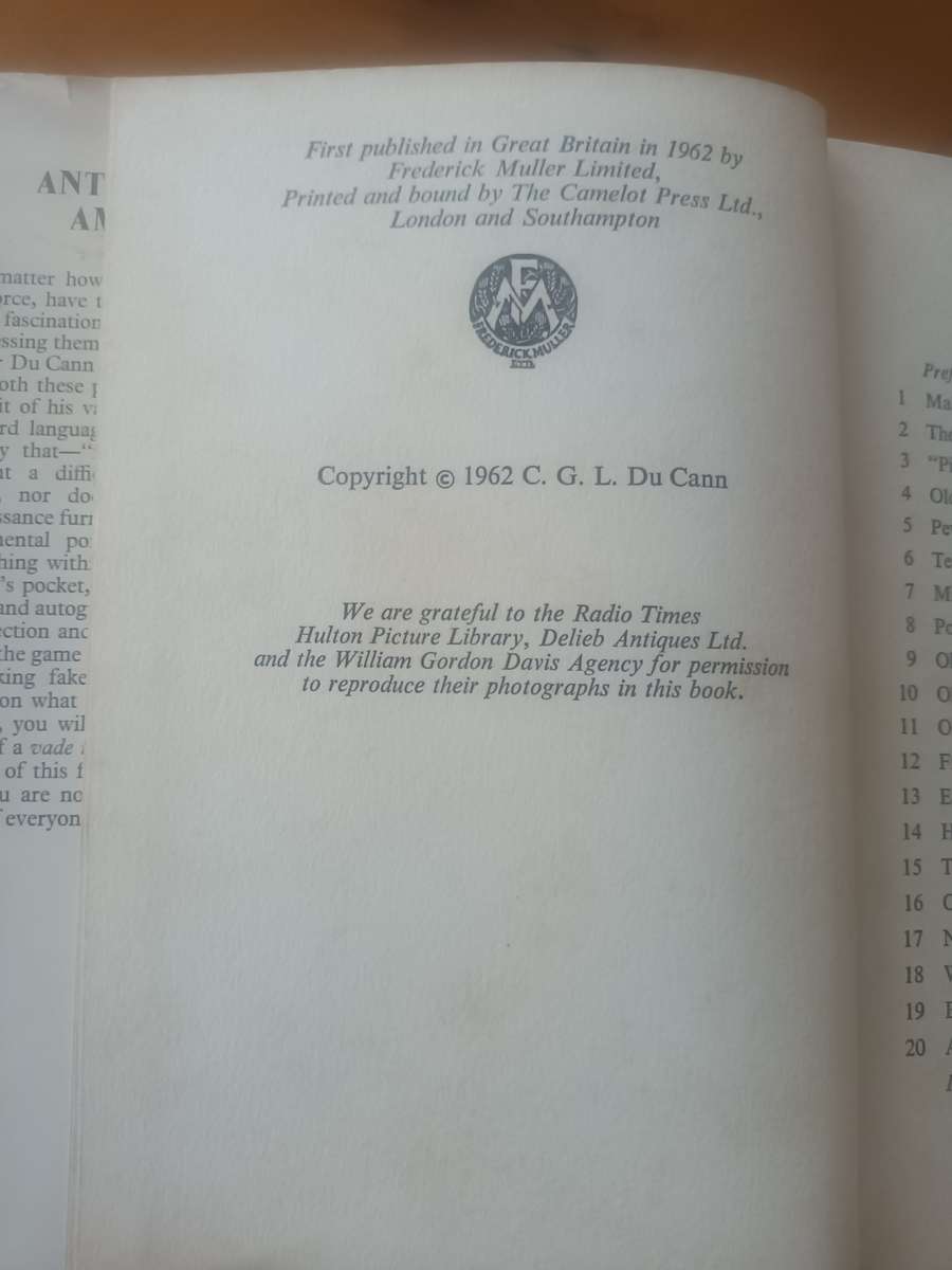 Antiques For Amateurs Charles Garfield Lott Du Cann 1962