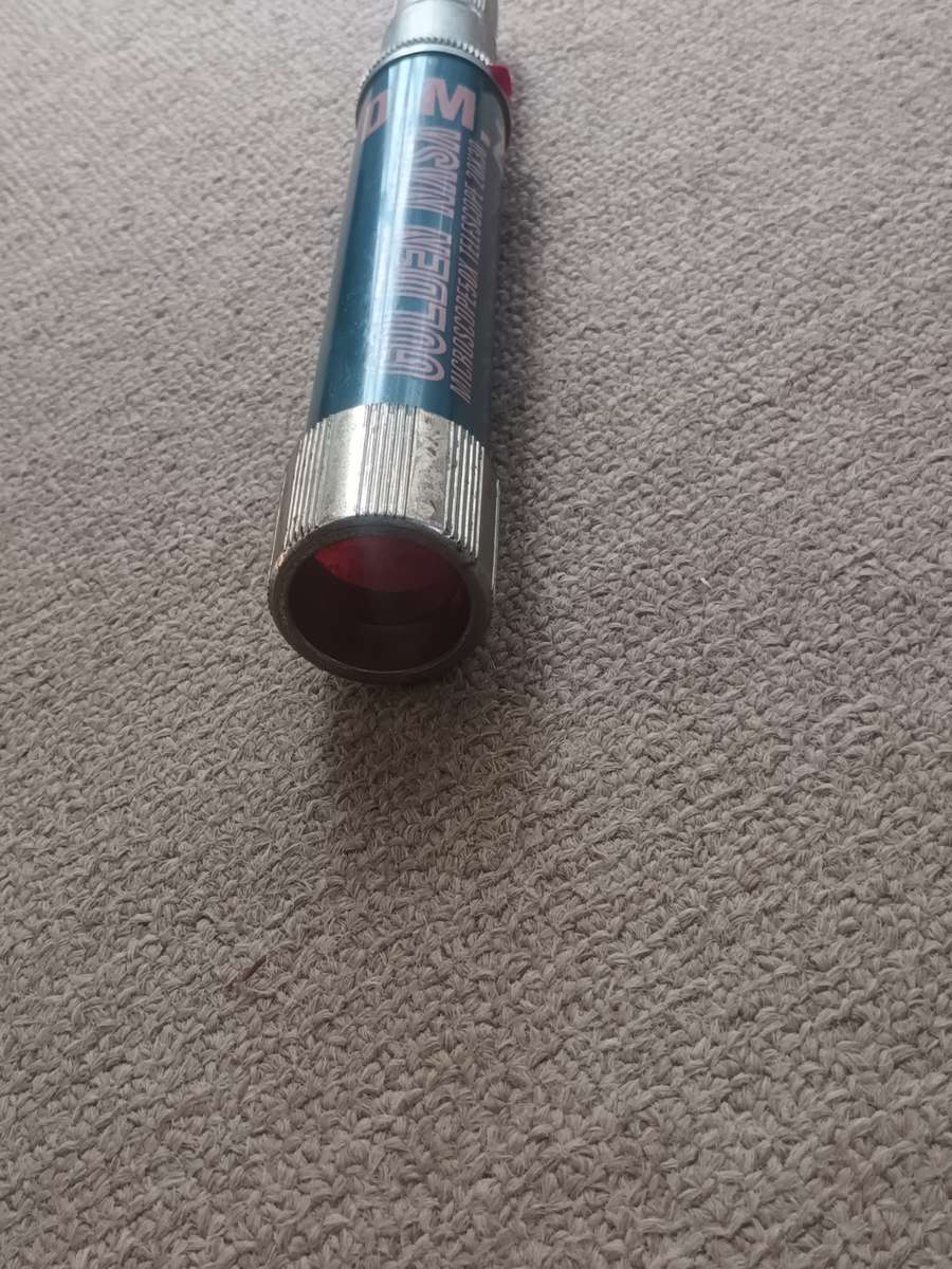 VINTAGE RARE GOLDEN NASA DMZ MICROSCOPE 50X TELESCOPE 20X30 IN PLASTIC MATERIAL