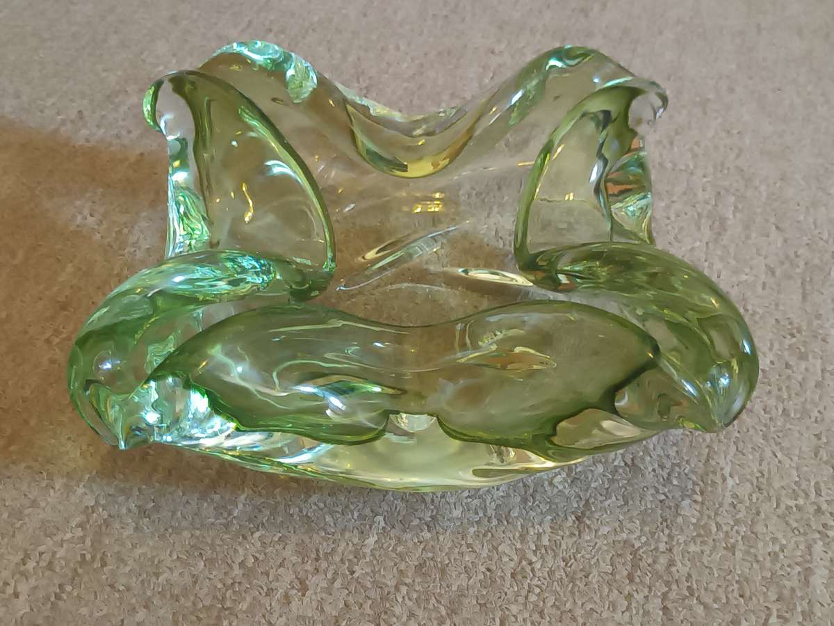 VINTAGE Murano Glass Bowl Hand Blown Ashtray