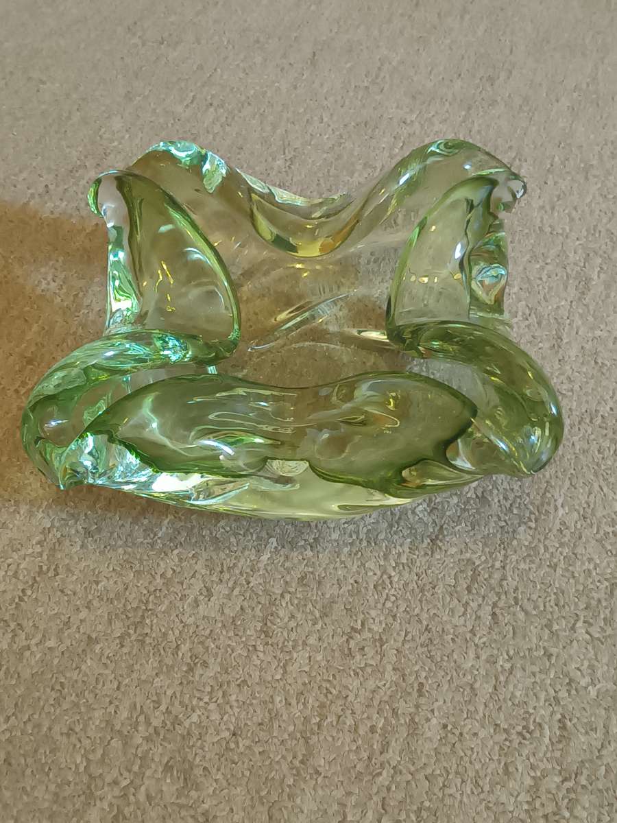 VINTAGE Murano Glass Bowl Hand Blown Ashtray