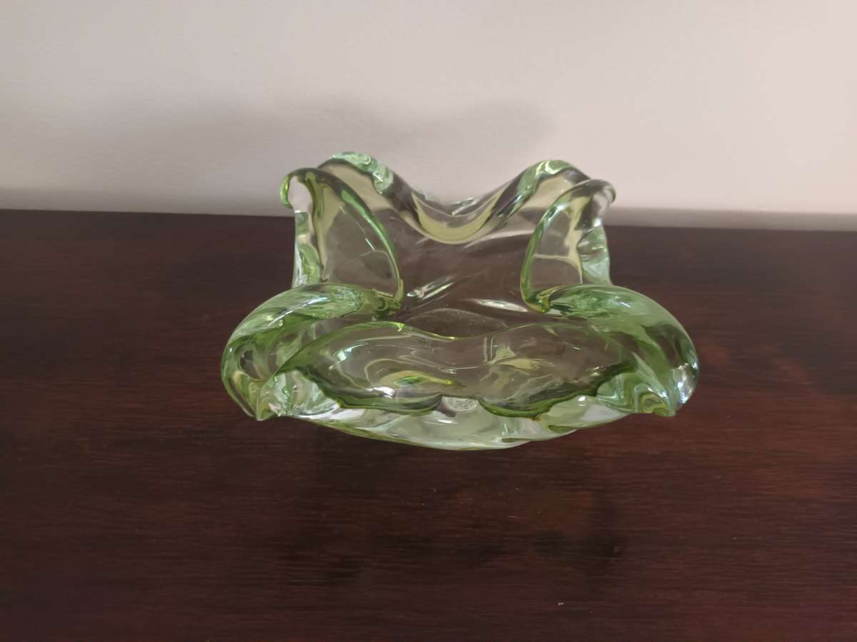 VINTAGE Murano Glass Bowl Hand Blown Ashtray