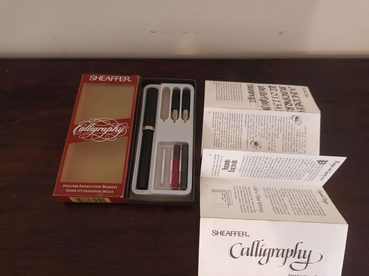 VINTAGE Shaeffer Calligraphy Pen with 2 Tips Italic BMF In Original Package & Instruction Booklet