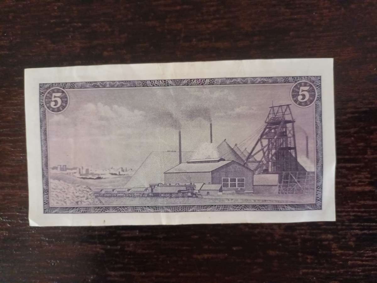 Old South African R5 Banknote TW de Jongh