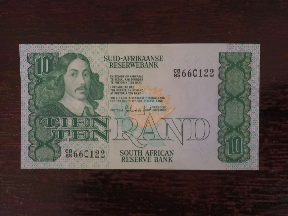 Old South African R10 Banknote Gerhard de Kock