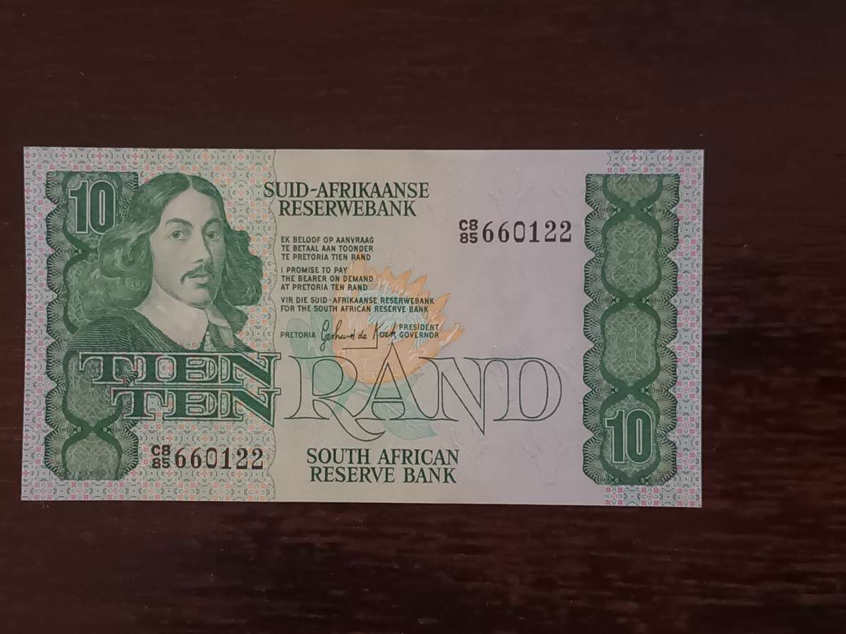 Old South African R10 Banknote Gerhard de Kock