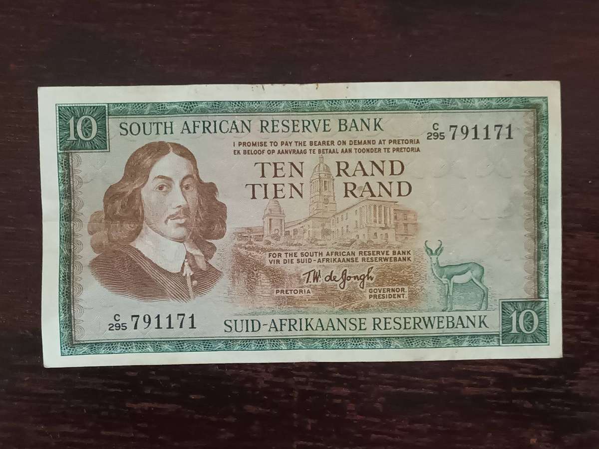 Old South African R10 Banknote TW de Jongh
