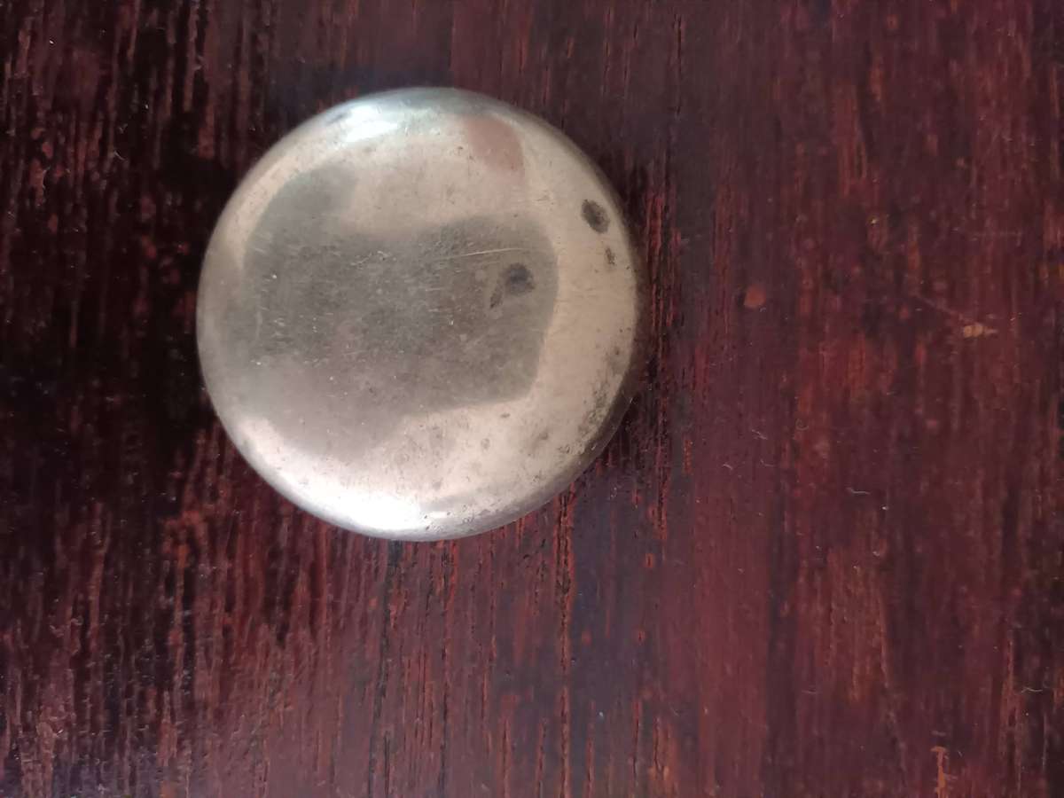 ANTIQUE ALPACCA Rosary Holder Box Depicting Tomb Of Saint Therese Of Lisieux