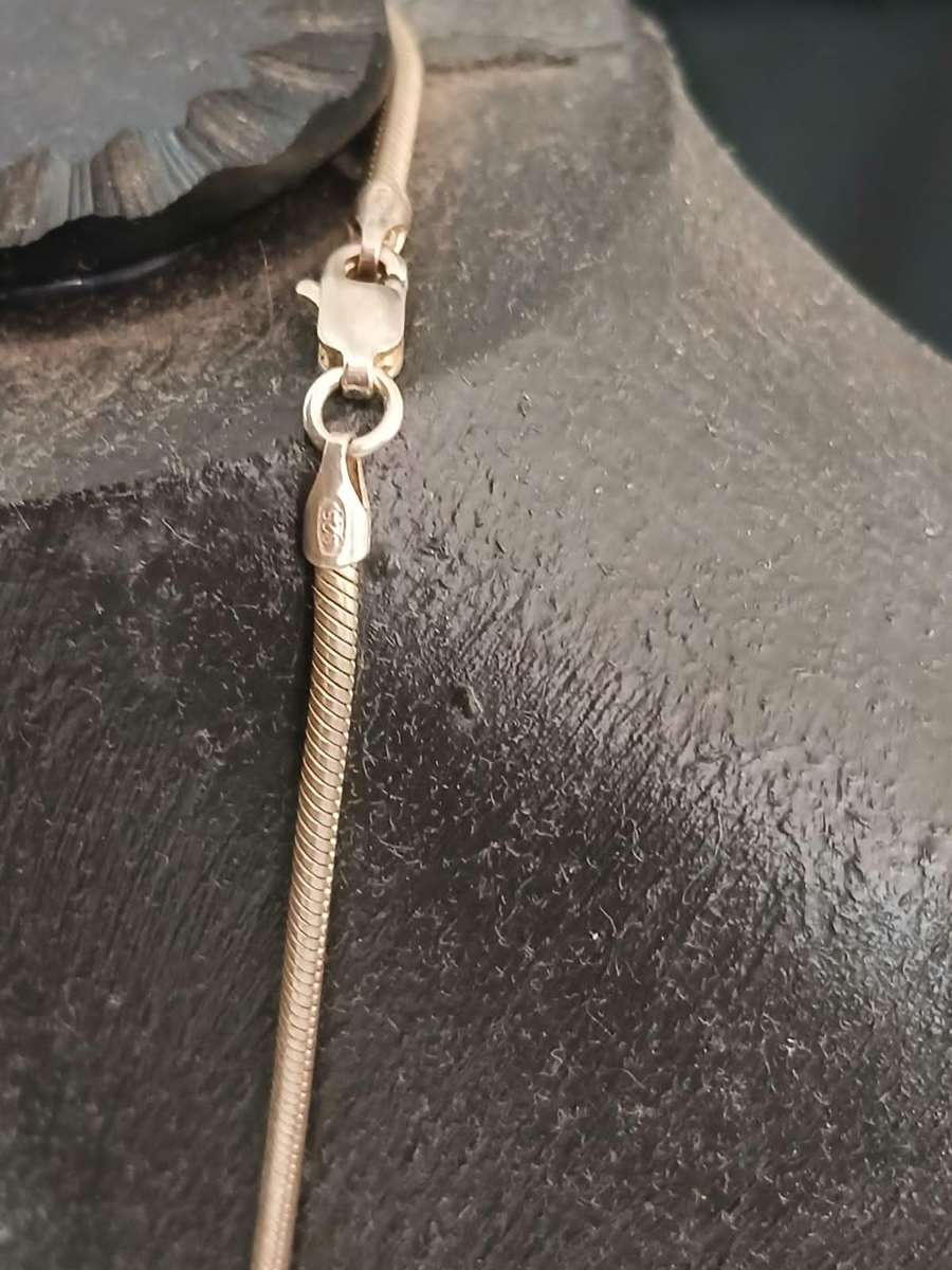 SOLID 925 Sterling Silver Italian Round Snake Chain Necklace Made In Italy