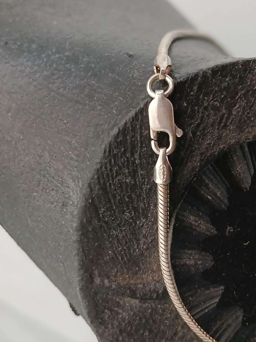 SOLID 925 Sterling Silver Italian Round Snake Chain Necklace Made In Italy