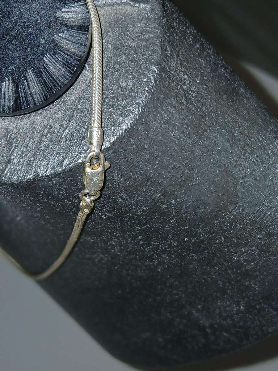 SOLID 925 Sterling Silver Italian Round Snake Chain Necklace Made In Italy