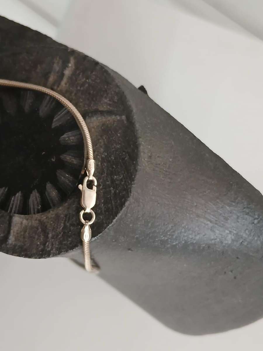 SOLID 925 Sterling Silver Italian Round Snake Chain Necklace Made In Italy