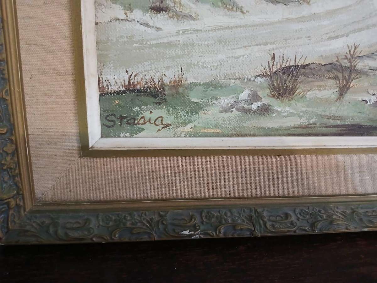 Beautiful Oil Painting Signed Stasia