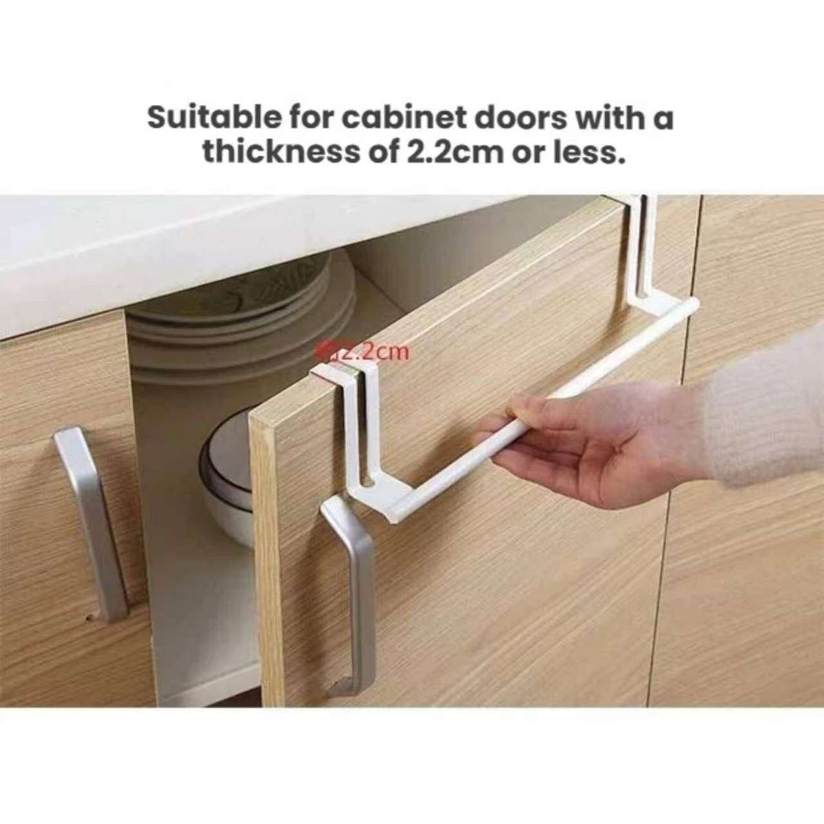 Generic Kitchen Towel Rack Cabinet Door,  Towel Bar Modern Metal Kitchen Storage Over