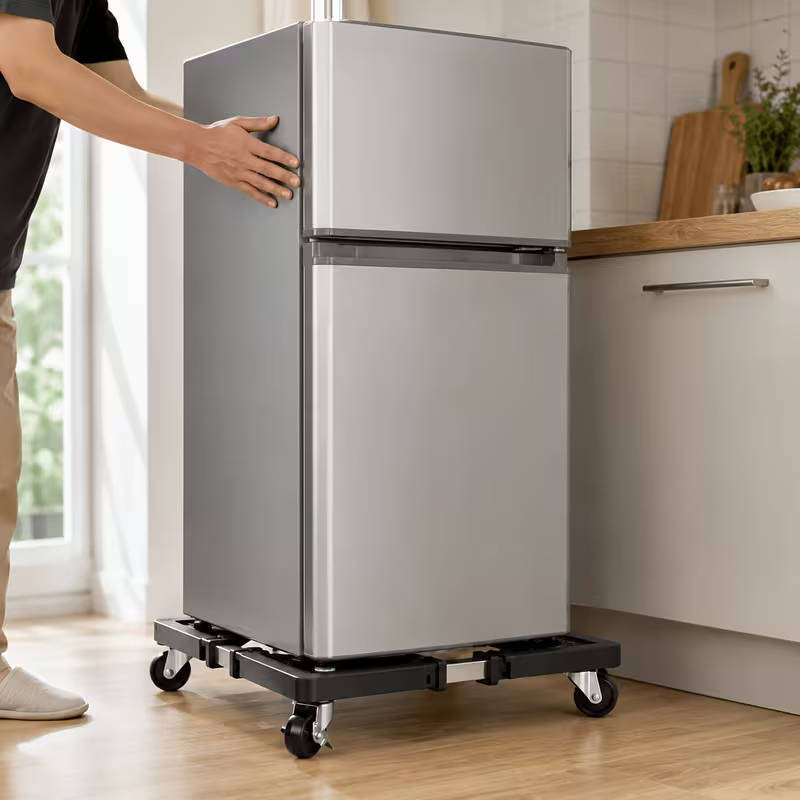 Mini Fridge Stand Adjustable Furniture Stand with 4 Strong Feet