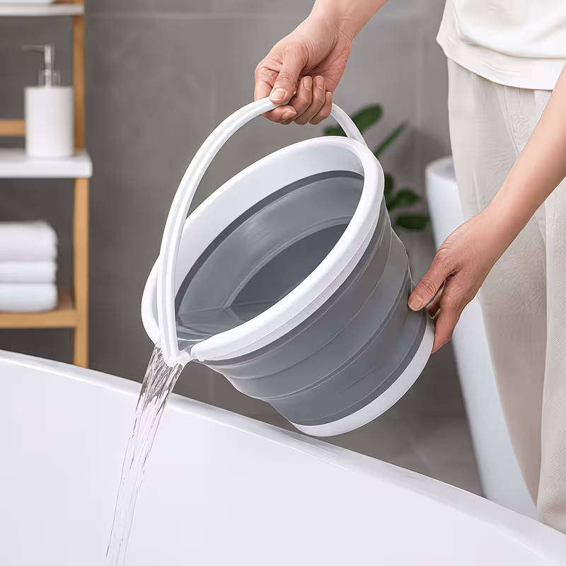 1pcs Collapsible Buckets - 2.6 Gallon (10L) Essential for RV, Garden Cleaning,