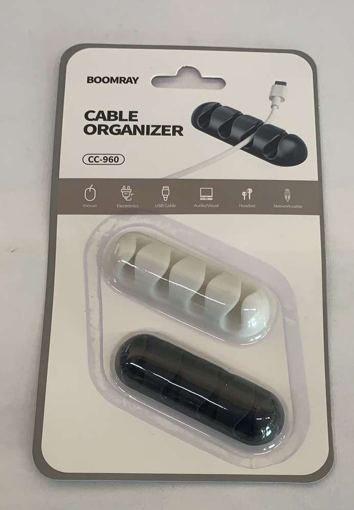 Orico 4 Slot Desktop Cable Clip - Black - white