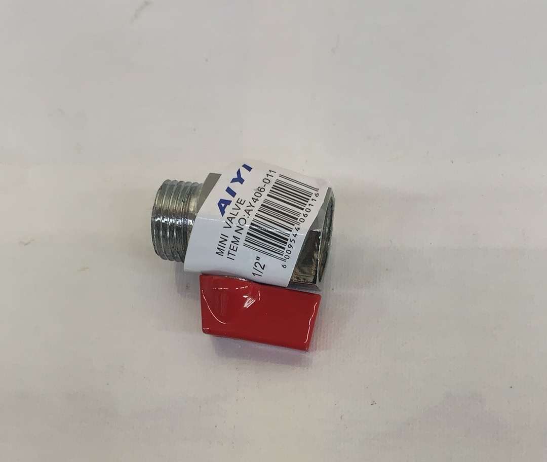 Mini Ball Valve - Brass - 1/2