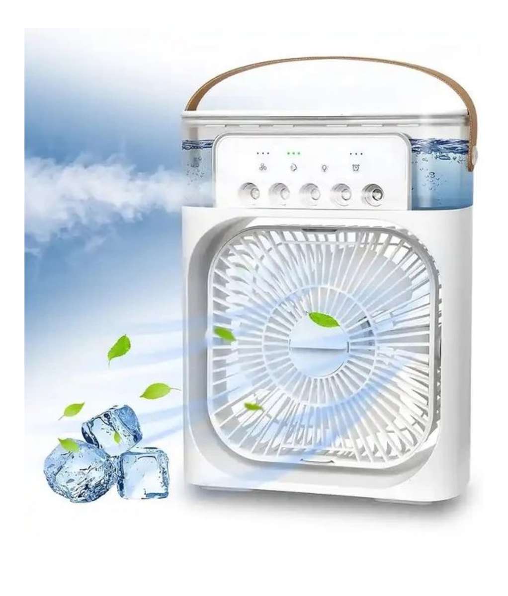 Fan Evaporative Air Cooler with 7 Colors LED Light Strip Spray