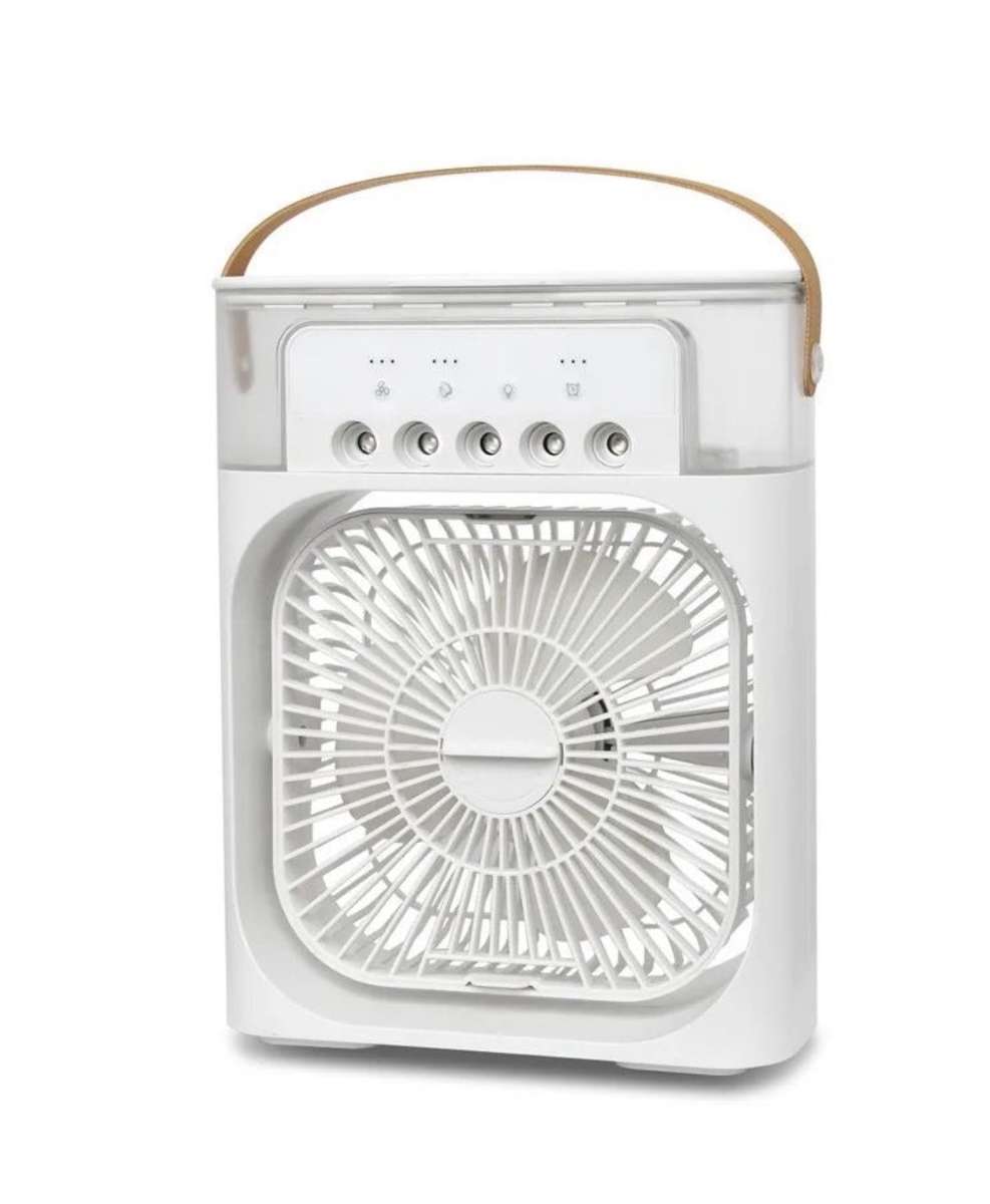 Fan Evaporative Air Cooler with 7 Colors LED Light Strip Spray