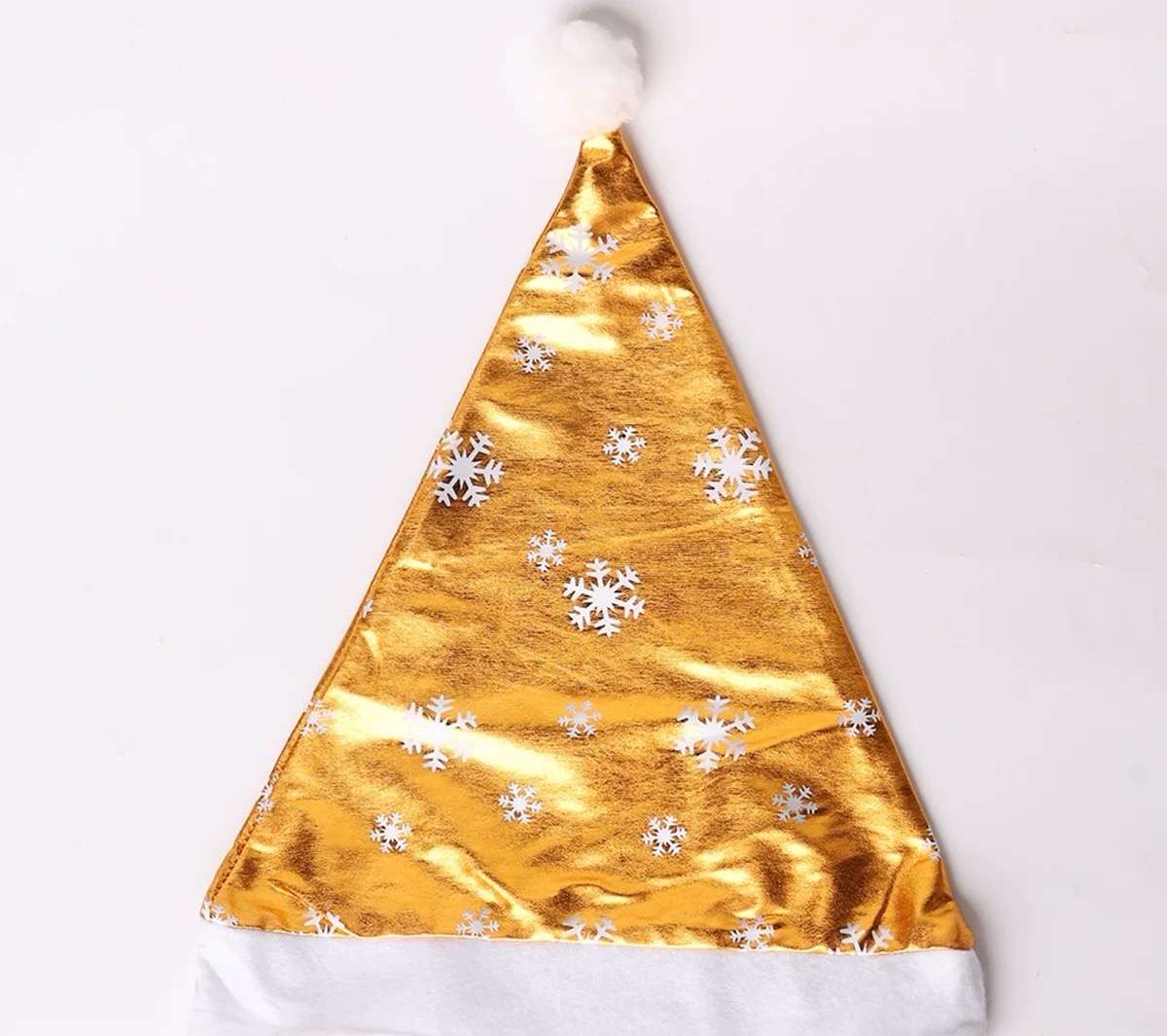 Christmas hats gold color , snowflake , for adults