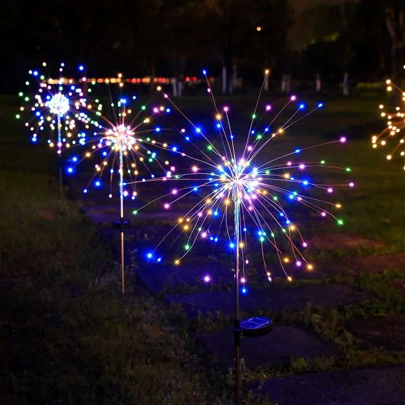 2 pcs  Solar Powered Fireworks Lights/ Christmas light