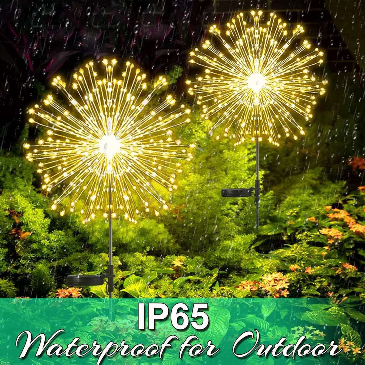 2 pcs  Solar Powered Fireworks Lights/ Christmas light