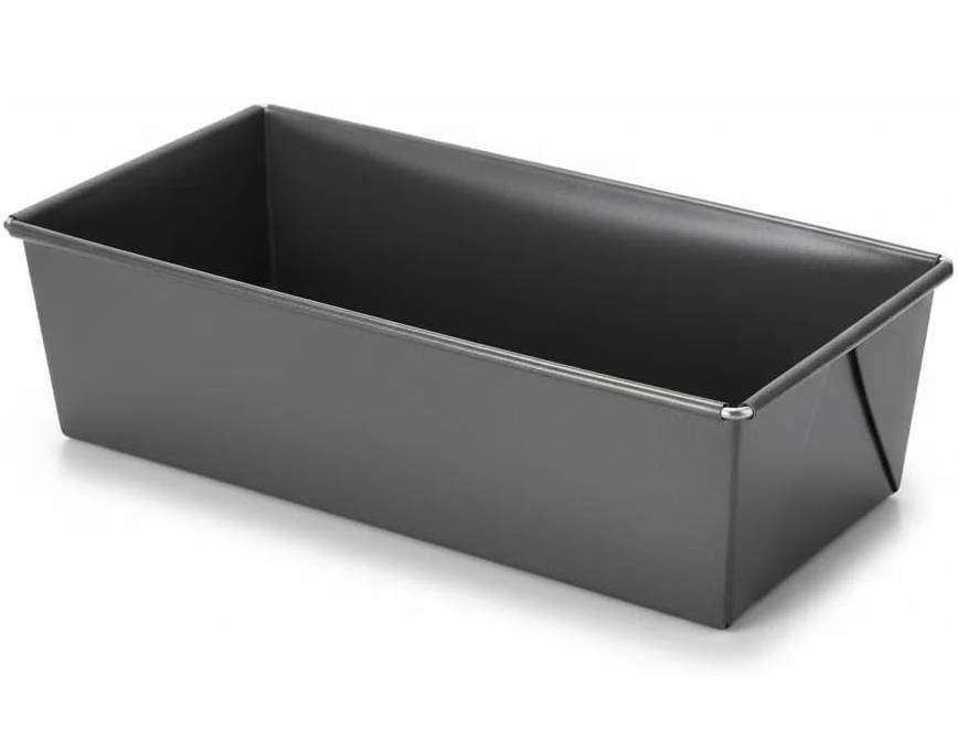 25cm Black  Rectangular Plum Cake Mould - Rolled Steel Baking Pan