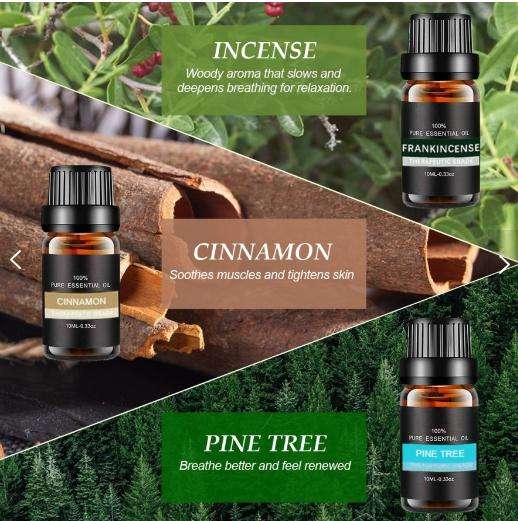 Aromatherapy Essential Oils 12 Pieces Natural Essential Oil Set