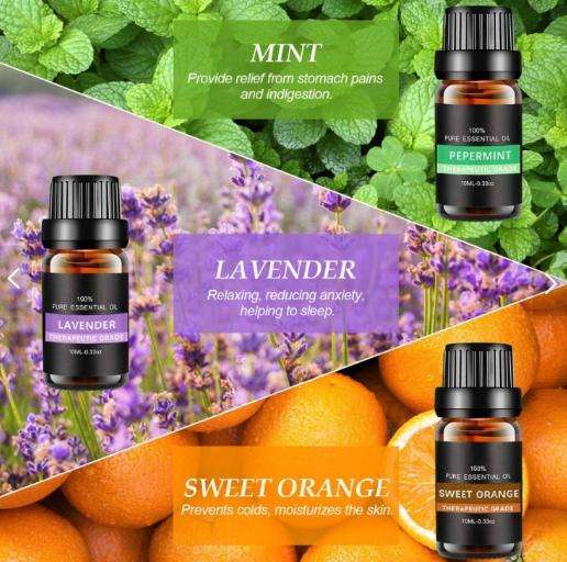 Aromatherapy Essential Oils 12 Pieces Natural Essential Oil Set