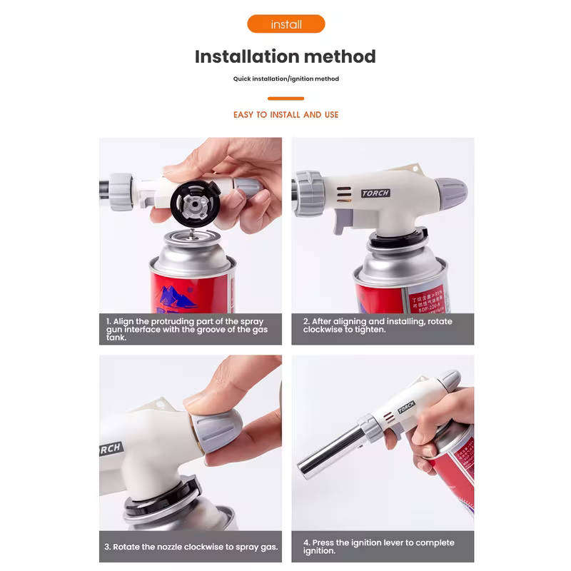 Portable Card-Type Blowtorch, Small Welding Torch, Durable ABS Body, Ergonomic Handle,