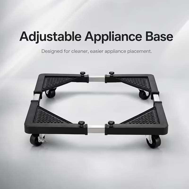 Mini Fridge Stand Adjustable Furniture Stand with 4 Strong Feet