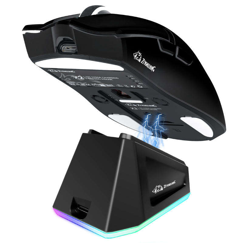 X2 Rechargeable 24000 DPI Wireless Gaming Mouse 56g Ergonomic Design - Black