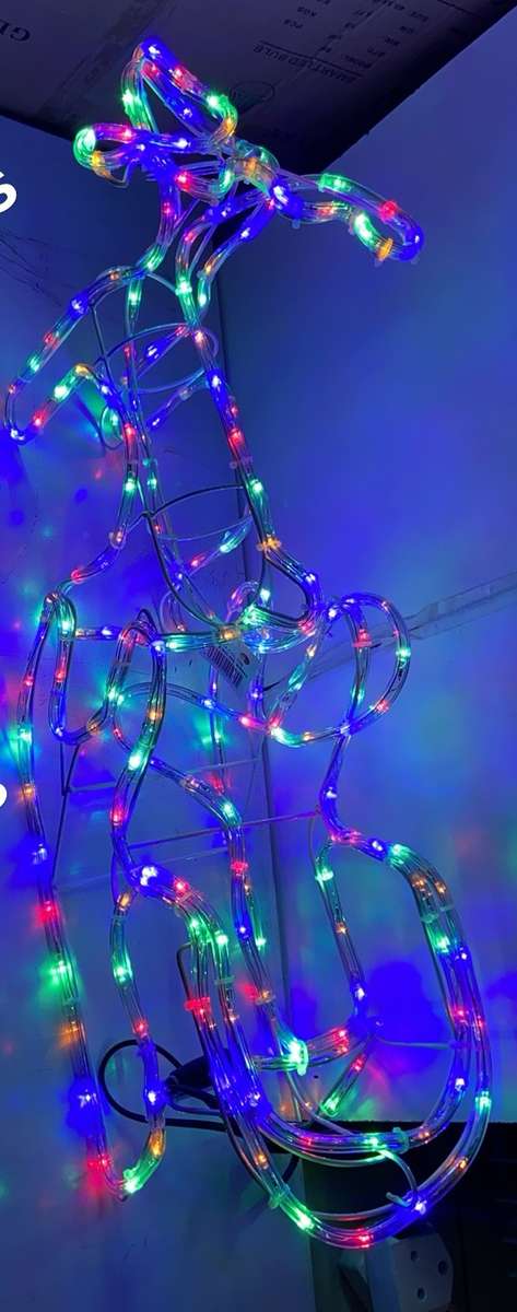 3D Led Deer Christmas Light Display With Cart Multicolour/cool white/warm white