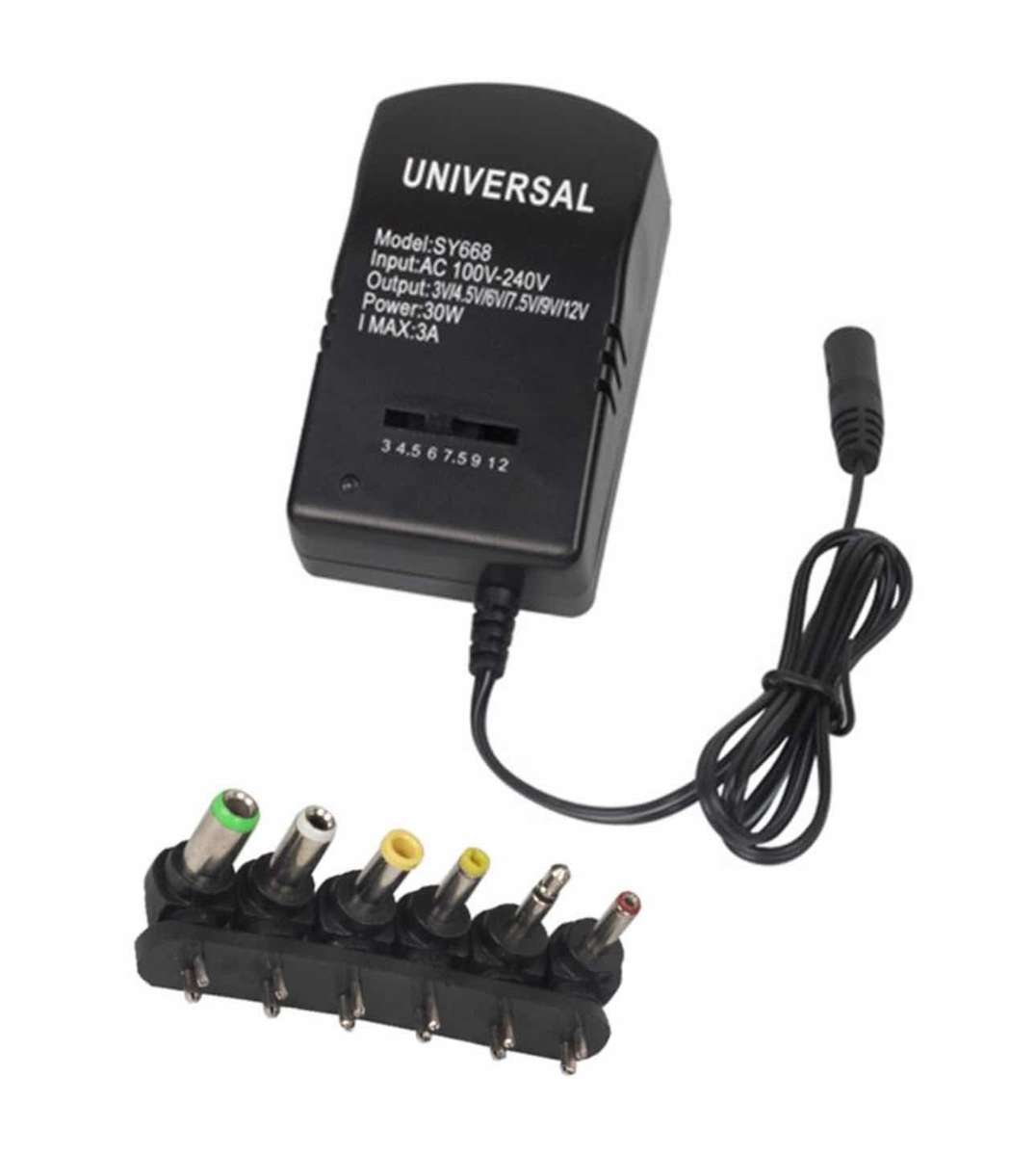 DW Universal Adjustable charger 3V TO 12V 30W 3A Ac Dc Adapter - ZD688